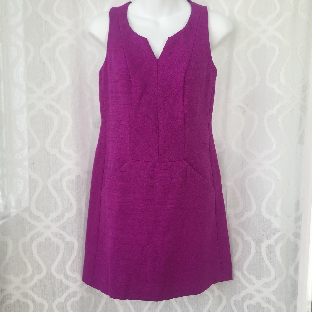 Sold - Ann Taylor LOFT Purple Shift Dress - Picture 2 of 8